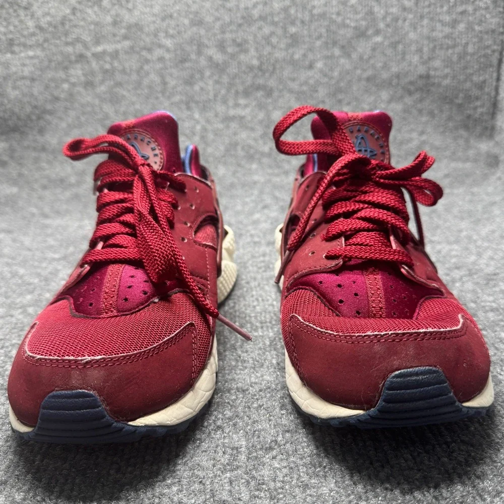 Nike Air‎ Huarache Mens 8 Burgundy Maroon Navy Blue Sneakers 318429-608
